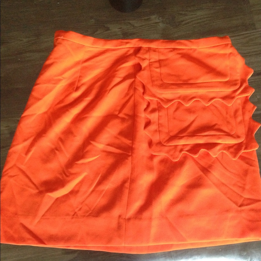 Victoria Beckham for Target Orange Scallop skirt